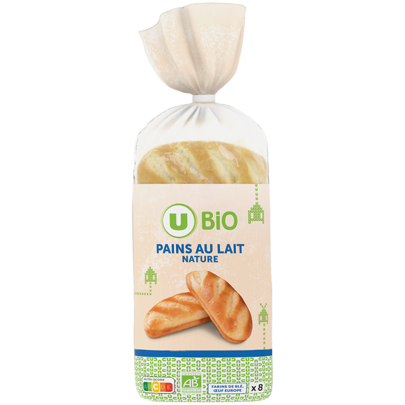 U BIO Pains au lait  x8 - 280g