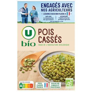 U BIO Pois cassés boîte de 500g