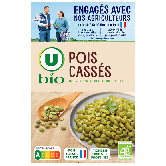 U BIO Pois cassés boîte de 500g