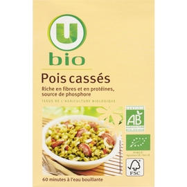 U BIO Pois cassés  boîte de 500g