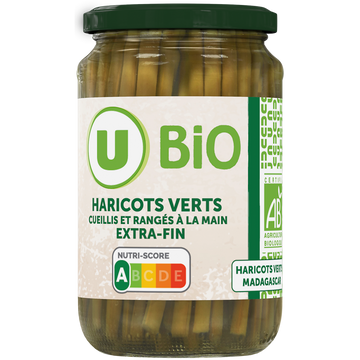 U BIO Haricots verts cueillis et rangés mains - Bocal 180g