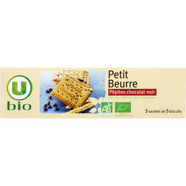 U BIO Petit beurre pépites de chocolat bio paquet de 150g