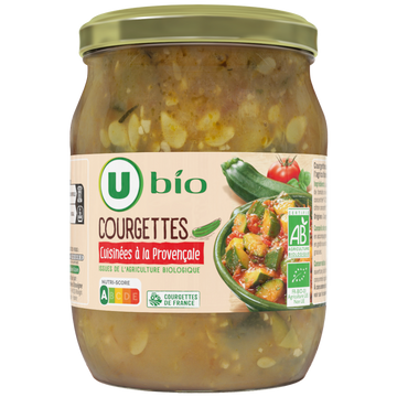 U BIO Courgettes cuisinées à la provençale - Bocal 520g