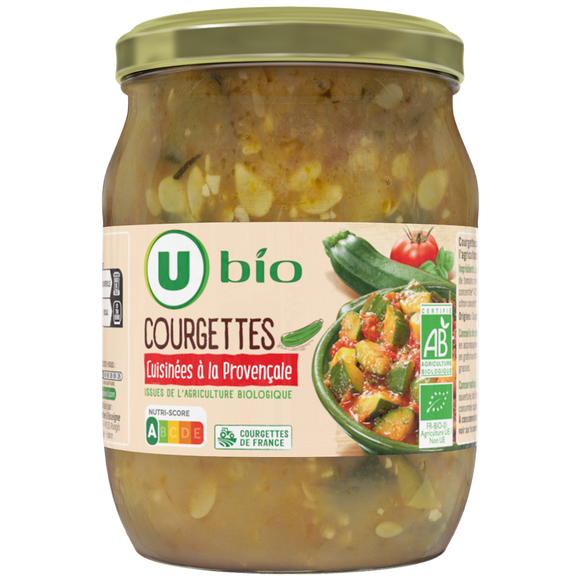 U BIO Courgettes cuisinées à la provençale - Bocal 520g