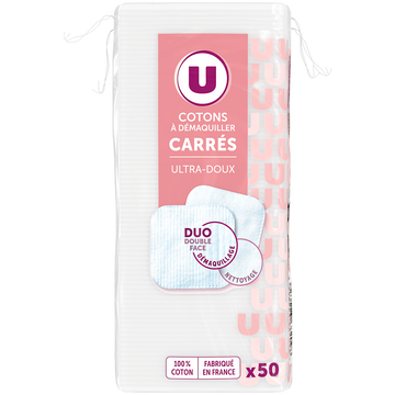 U Coton carré douceur  x50