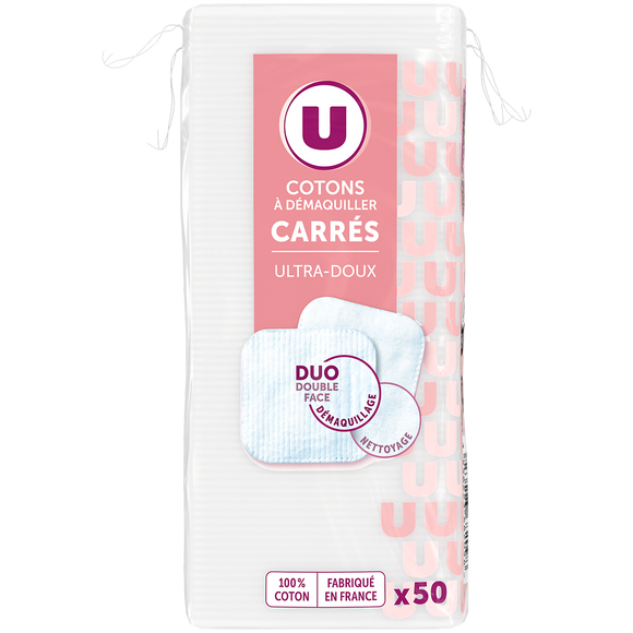 U Coton carré douceur  x50
