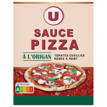 U Sauce Tomates spécial Pizza à l'origan, brique de 390g