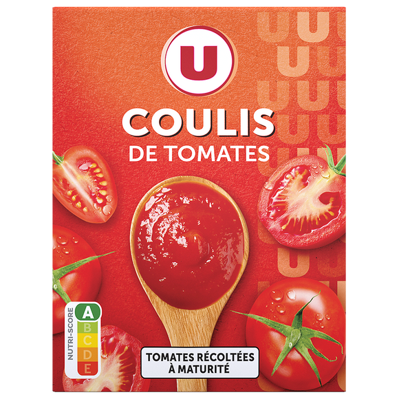 U Pulpe de Tomates spécial sauce coulis boîte de 390g