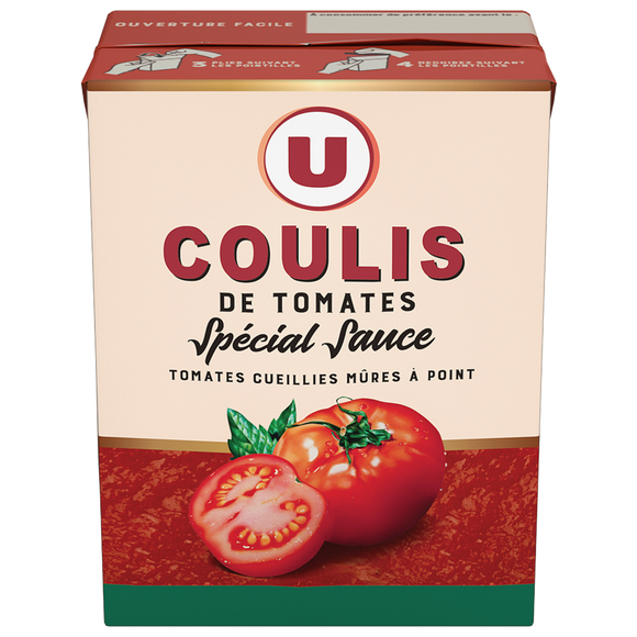 U Pulpe de Tomates spécial sauce coulis  boîte de 390g