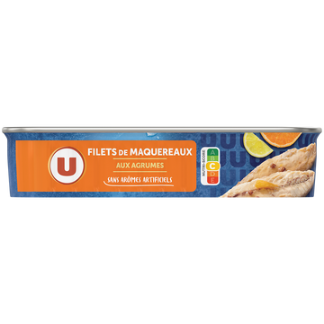 U Filets de maquereaux aux agrumes  boîte de 1/4, 169g