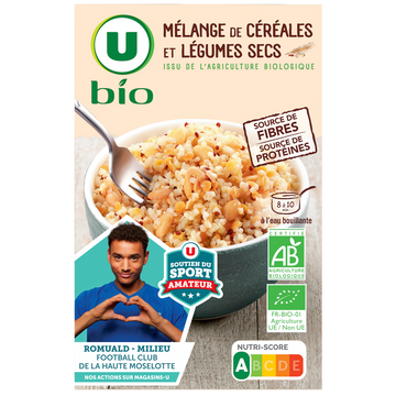 U BIO Mélange de céréales et légumes secs  étui de 500g