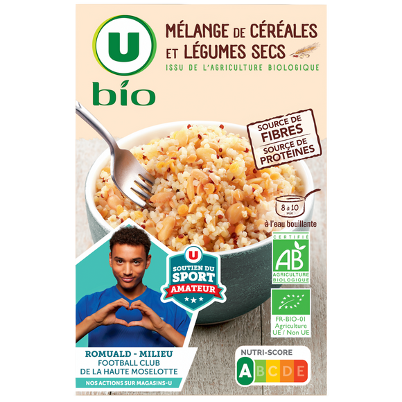 U BIO Mélange de céréales et légumes secs  étui de 500g