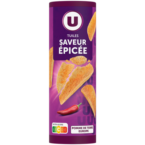 U Tuiles goût épicé paquet de 170g