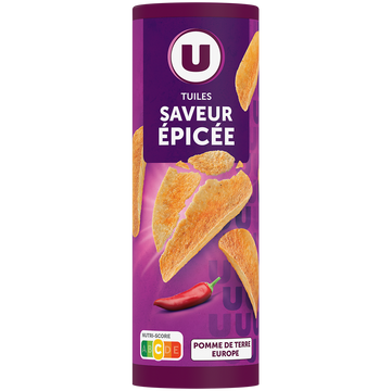 U Tuiles goût épicé  paquet de 170g