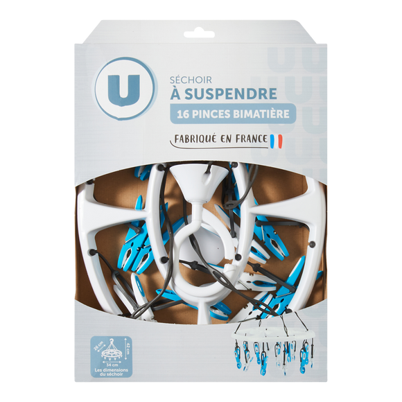 U Séchoir à suspendre - 16 pinces