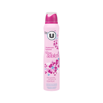 BY U Déodorant pour femme 24H rose addict  atomiseur de 200ml