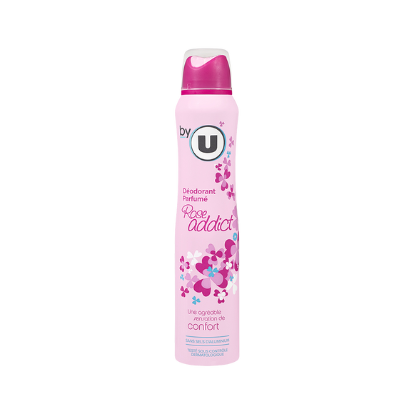 BY U Déodorant pour femme 24H rose addict  atomiseur de 200ml