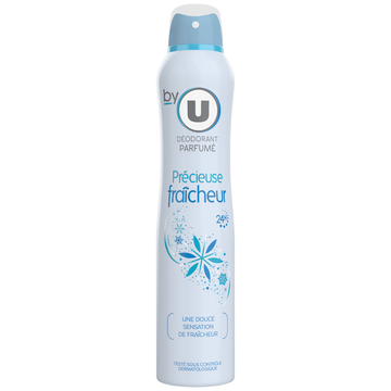 BY U Déodorant pour femme 24H précieuse fraîcheur  atomiseur de 200ml