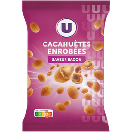 U Cacahuètes enrobées goût bacon  sachet de 150g