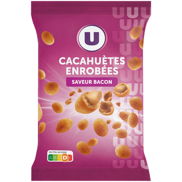 U Cacahuètes enrobées goût bacon  sachet de 150g