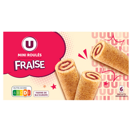 U Gâteau Mini roulé fraise 150g