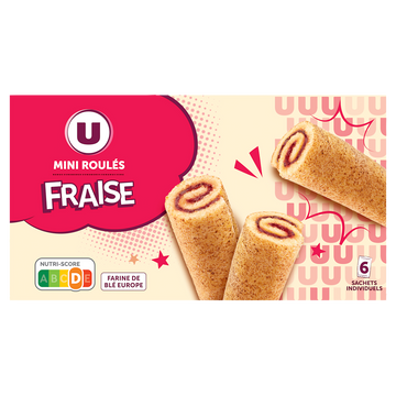 U Gâteau Mini roulé fraise 150g
