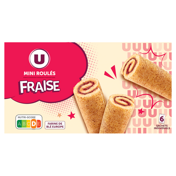 U Gâteau Mini roulé fraise 150g