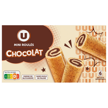 U Gâteau Mini roulé au chocolat paquet de 150g