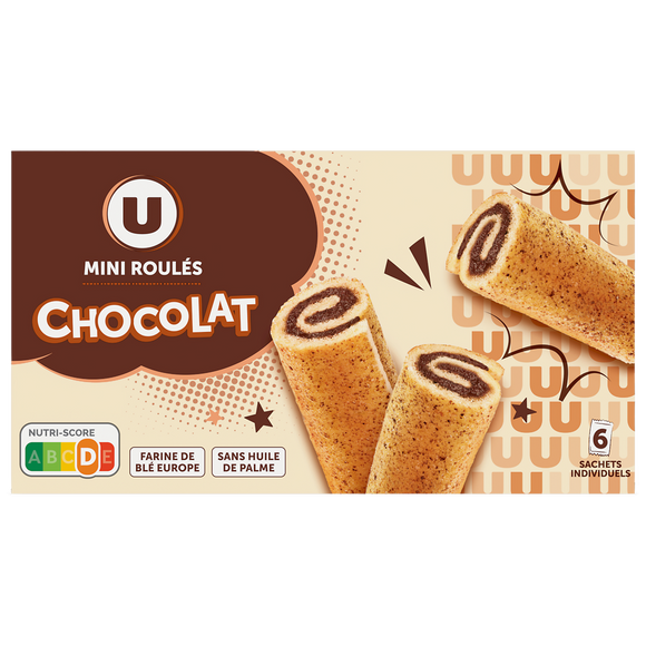 U Gâteau Mini roulé au chocolat paquet de 150g