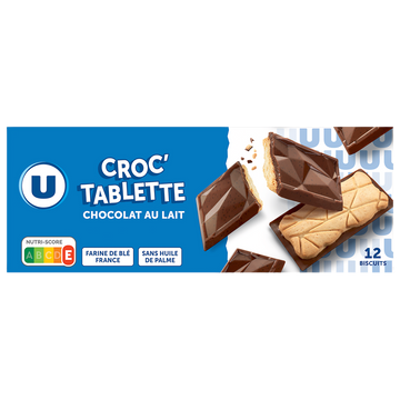 U Biscuits nappés chocolat au lait U paquet de 150g
