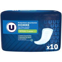 U Protections anatomiques incontinence pour homme niveau 2, x10