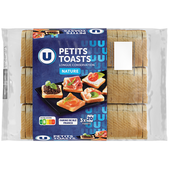 U Toasts pain de mie longue conservation nature 255g