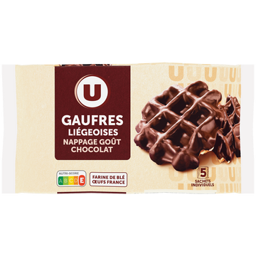 U Gaufres liégeoises nappage goût chocolat  320g