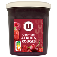 U Confiture extra 4 fruits pot de 370g