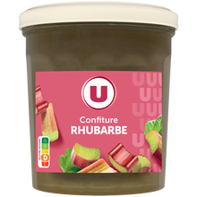 U Confiture extra de rhubarbe pot de 370g