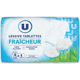 U Lessive tablettes fraîcheur 4 lavages (0,24kg)