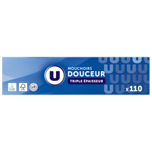 U Mouchoirs blanc 3 plis Boite de 110 mouchoirs