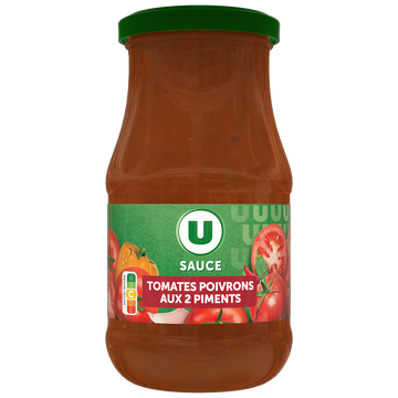 U Sauce poivrons et piments  bocal de 420g
