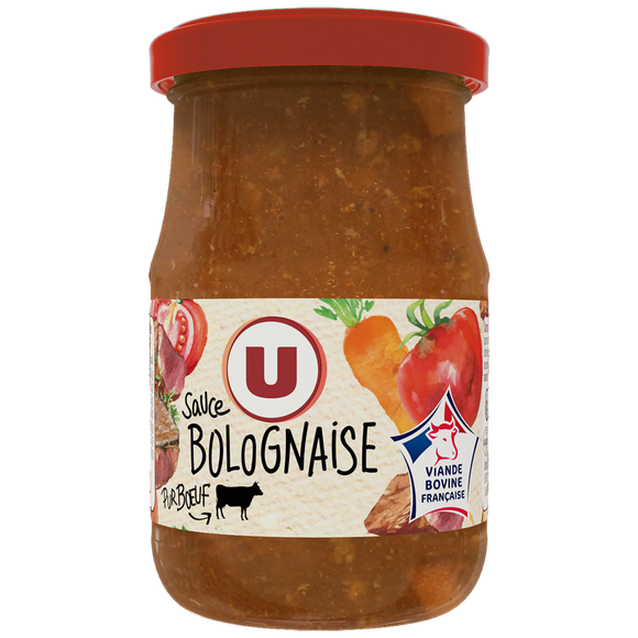 U Sauce bolognaise  bocal de  212ml, 200g
