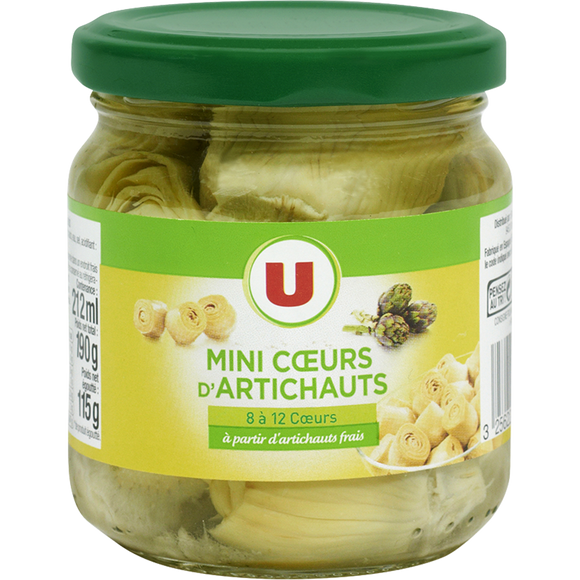 U Mini coeurs d'artichauts - Bocal 115g
