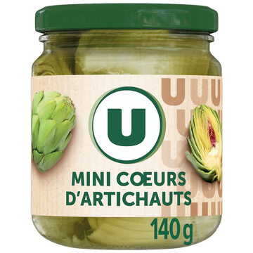 U Mini coeurs d'artichauts - Bocal 115g