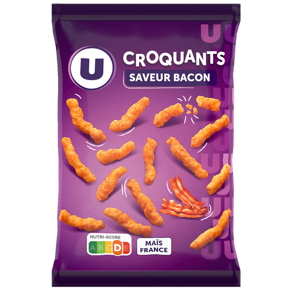 U Croquant goût bacon  sachet de 90g