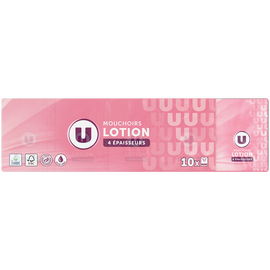 U Mouchoirs lotion  10 étuis