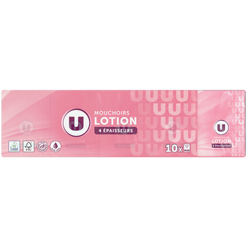 U Mouchoirs lotion  10 étuis