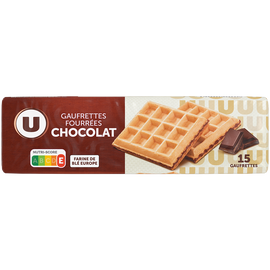 U Gaufrettes fourrées chocolat  paquet de 110g