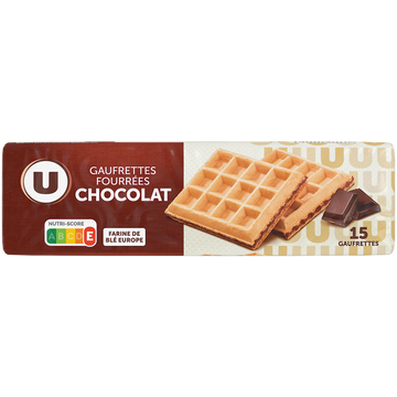 U Gaufrettes fourrées chocolat  paquet de 110g