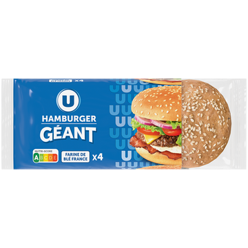 U Pain spécial pour hamburger géant  sachet de 4, 330g