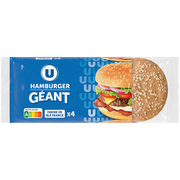 U Pain spécial pour hamburger géant  sachet de 4, 330g
