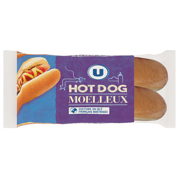 U Pain spécial hot dog x4, - 250g