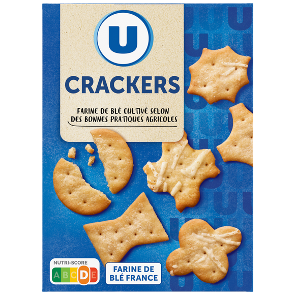 U Biscuits apéritifs Crackers assortiment paquet de 100g